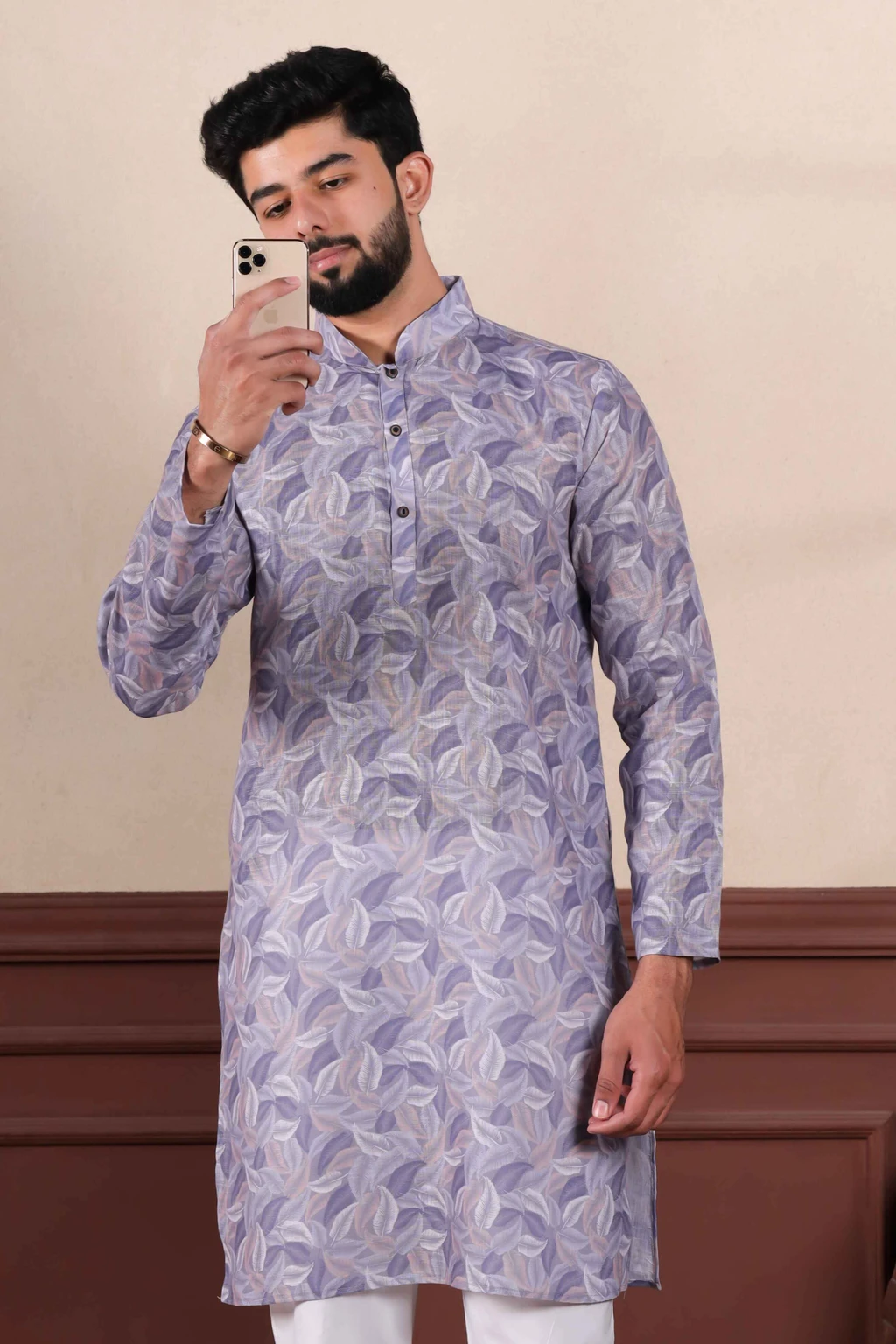 Koshin Men Pure Linen Kurta Pyjama Set